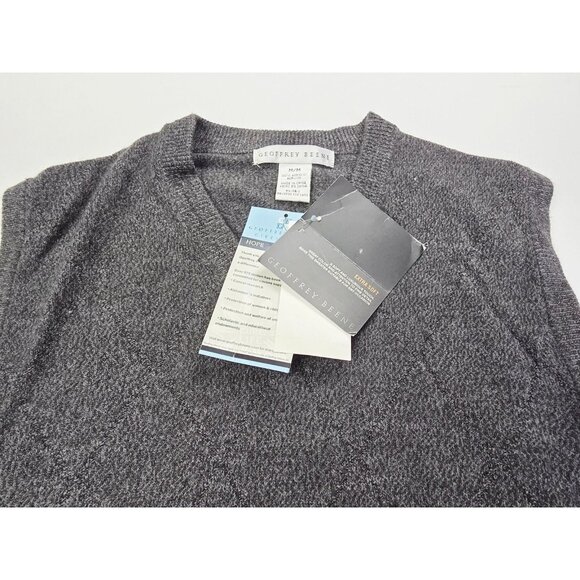 Geoffrey Beene Sz Medium Charcoal Gray Mens Extra Sofr Pullover Sweater Vest NWT - Picture 13 of 13
